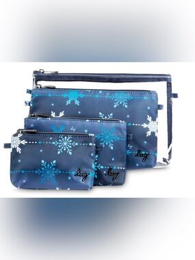 Lug Tackle 4pc Storage Pouches. Snowflake Navy. NWT
